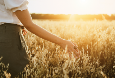 Woman in Field of Wheat